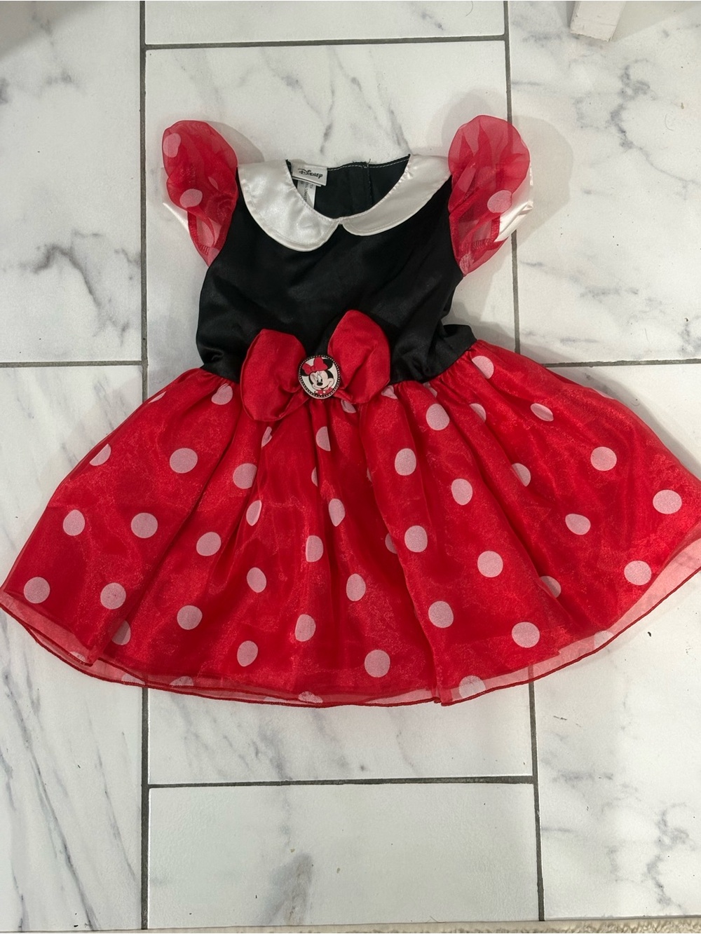Disney Red and Black Minnie Mouse Polka Dot Costume Dress